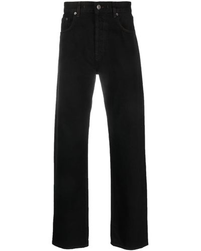 Jacquemus Straight-Leg-Jeans mit Logo-Patch - Schwarz