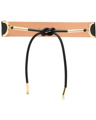 Elisabetta Franchi Knot-fastening Belt - Natural