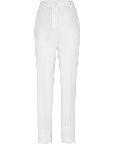 Philipp Plein Cady Office Trousers - White