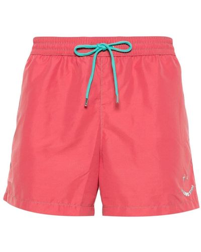Paul Smith Logo-embroidered Drawstring Swim Shorts - Pink