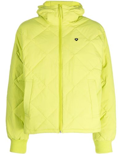 Chocoolate Logo-appliqué Quilted Padded Jacket - Yellow