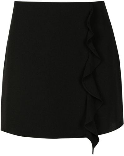 Armani Exchange Ruffle-detail High-waist Skirt - Black