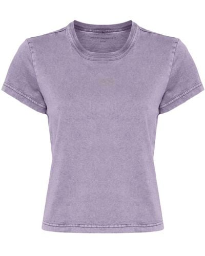 Alexander Wang T-shirt Puff Logo en coton - Violet