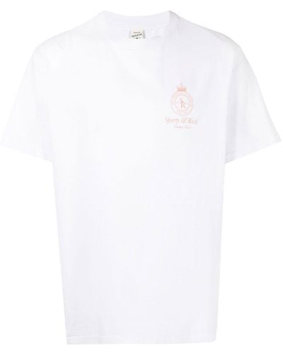 Sporty & Rich T-shirt Met Logoprint - Wit