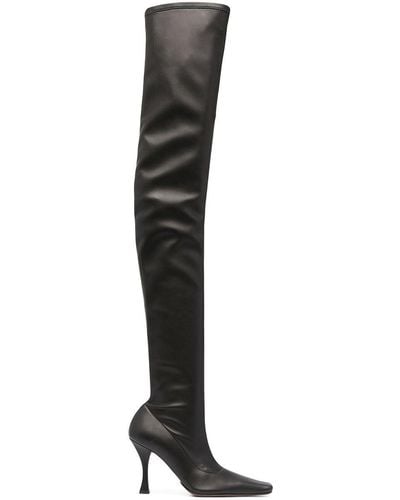 Proenza Schouler Ruched Over The Knee Boots - Black