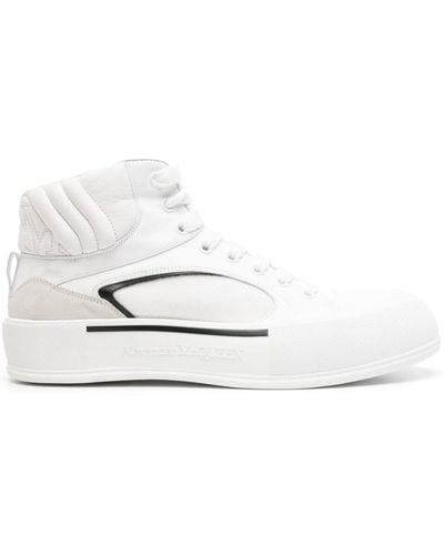 Alexander McQueen Sneakers con ricamo Seal - Bianco