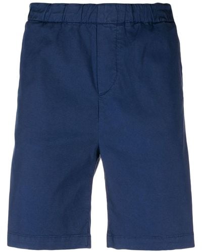 7 For All Mankind Bermuda Shorts Met Logopatch - Blauw