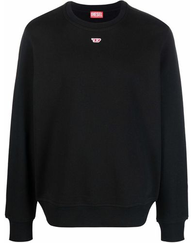 DIESEL S-ginn-d Sweater Met Logopatch - Zwart
