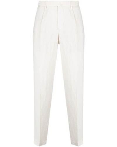 Dell'Oglio Slim-cut Tailored Trousers - White
