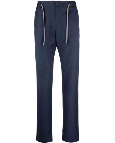 Canali Wool Track Trousers - Blue