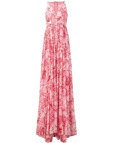 Giambattista Valli Floral-print Georgette Gown - Pink