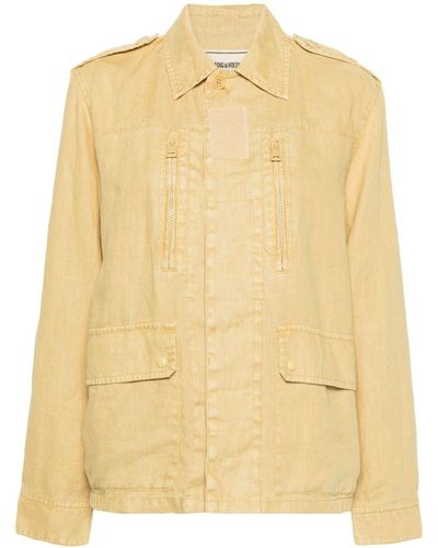 Zadig & Voltaire Wings-embroidered Linen Jacket - Natural