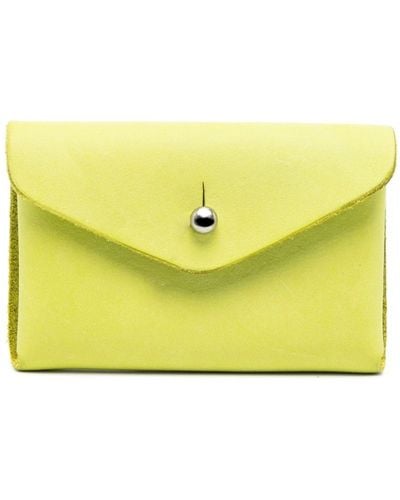 Guidi En01 Leather Cardholder - Yellow