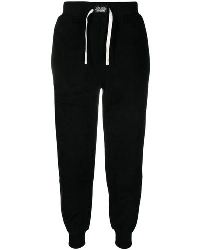 Polo Ralph Lauren Embroidered-logo Fleece Pants - Black