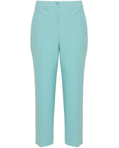 Semicouture Stevie Tailored Cropped Trousers - Blue