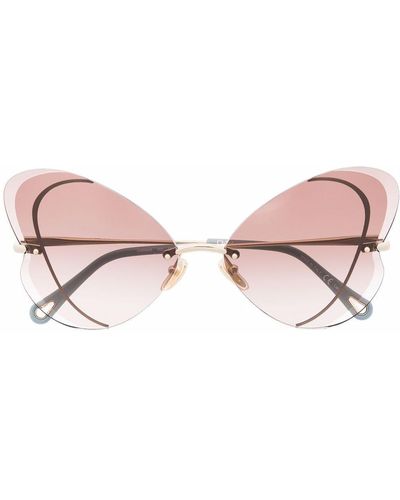 Chloé Gradient Oversize-frame Sunglasses - Pink