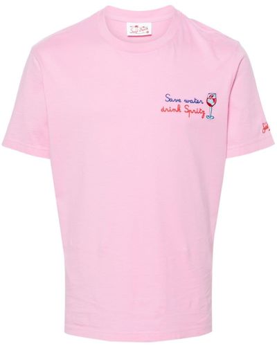 Mc2 Saint Barth T-shirt Portofino en coton - Rose