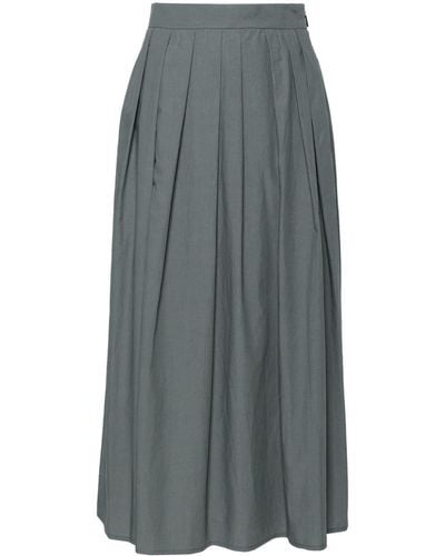 Moorer Ryanne-wfc Pleated Skirt - Grey