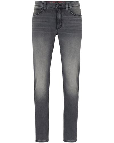 HUGO Mid-rise Slim Jeans - Gray