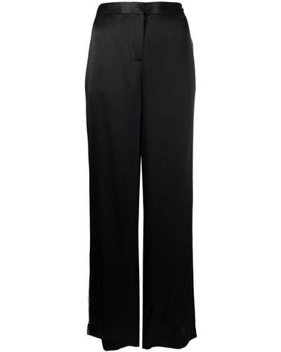 Kiki de Montparnasse Tuxedo Silk Trousers - Black