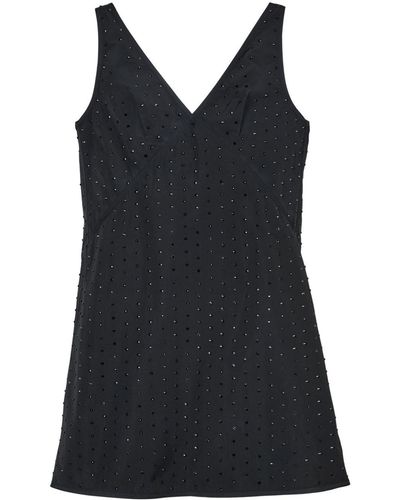 Marc Jacobs Crystal-embellished V-neck Minidress - Black
