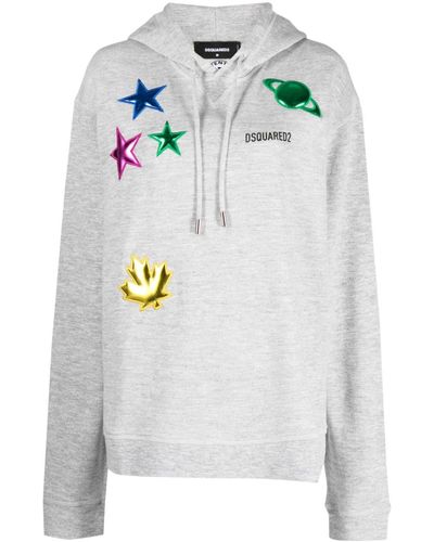 DSquared² Hoodie Met Patch - Wit