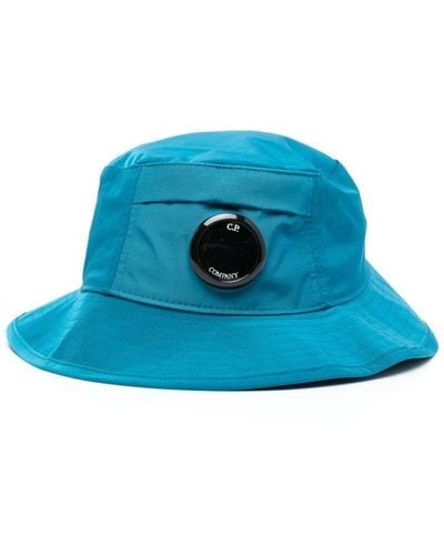 C.P. Company Lens-detail Taffeta Bucket Hat - Blue