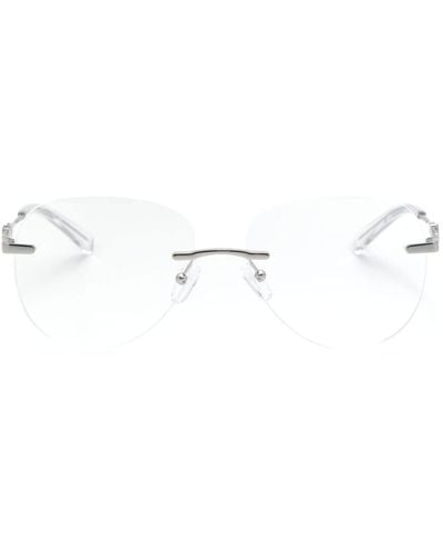 Michael Kors Kyoto リムレス眼鏡フレーム - メタリック