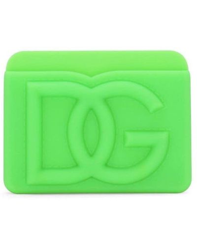 Dolce & Gabbana Porte-cartes colour block à logo DG - Vert