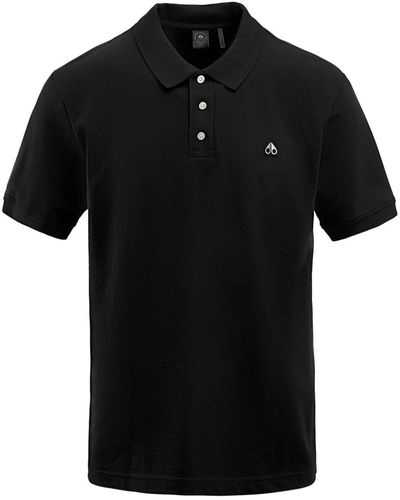 Moose Knuckles Logo-Embroidered Cotton Polo Shirt - Black