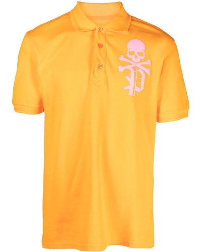 Philipp Plein Skull-print Short-sleeve Polo Shirt - Yellow