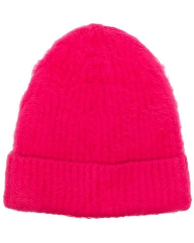 Roberto Collina Brushed Beanie Hat - Pink