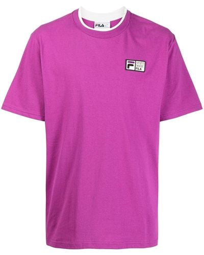 Fila Graphic-print Short-sleeve T-shirt - Purple