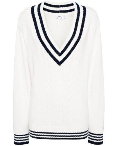 The Upside Louise Cable-knit Organic Cotton Jumper - White