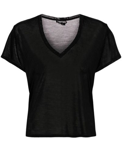 Tom Ford Semi-sheer T-shirt - Black
