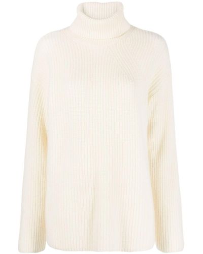P.A.R.O.S.H. Roll-neck Waffle-knit Jumper - White