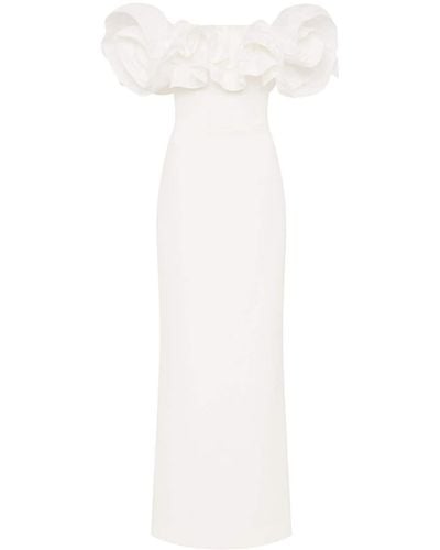 Rebecca Vallance Tessa Ruffled Gown - White