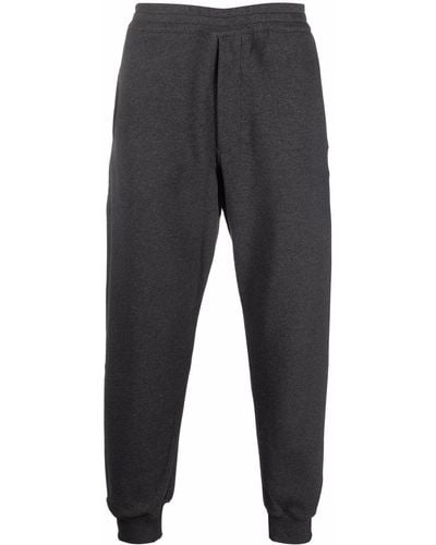 Alexander McQueen Tapered Cotton Track Trousers - Grey