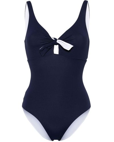 Fisico Knot-detail Reversible Swimsuit - Blue