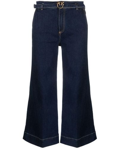 Pinko Belted-waist Flared Jeans - Blue
