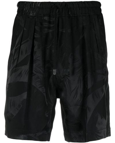Tom Ford Leaf-print Shorts - Black
