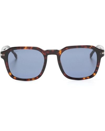 BOSS Rectangle-frame Sunglasses - Blue