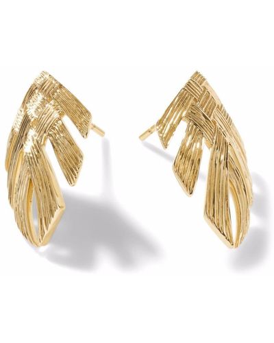 John Hardy 18kt Yellow Gold Bamboo Earrings - Metallic