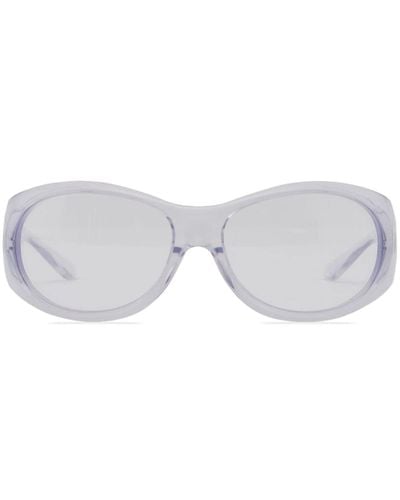 Courreges Hybrid 01 Sonnenbrille mit ovalem Gestell - Grau