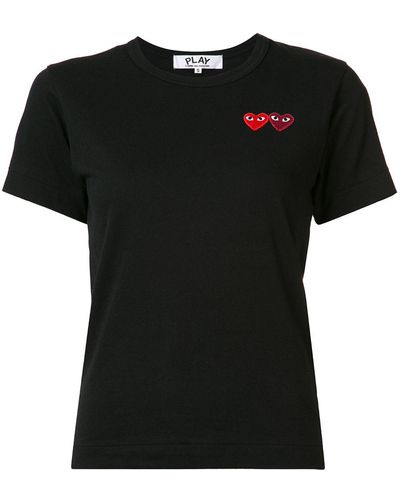 COMME DES GARÇONS PLAY Embroidered Heart T-shirt - Black