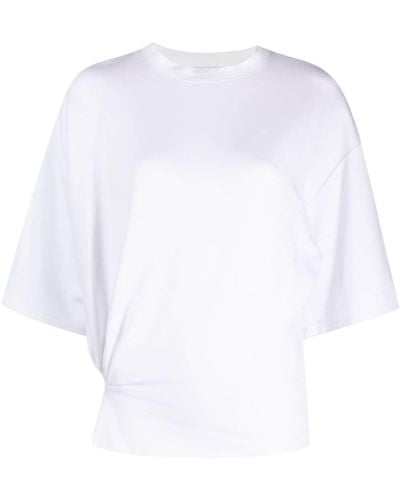 IRO Garcia Pleated Crew-neck T-shirt - White