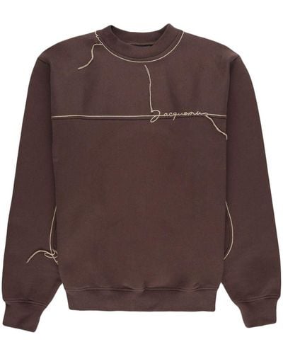 Jacquemus Le Sweatshirt Fio Cotton Sweatshirt - Brown