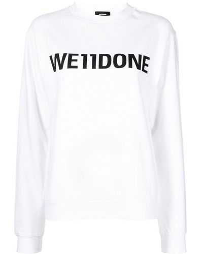 we11done ロゴ スウェットシャツ - ホワイト
