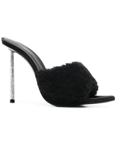 Le Silla Crystal-embellished Stiletto Sandals - Black