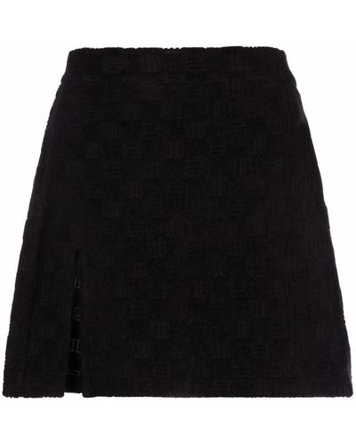 Ambush Monogram-debossed Mini Skirt - Black